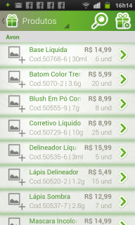 Lista de Produtos